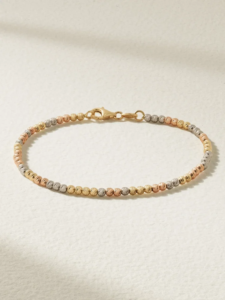 Discoball 18-karat rose, white and yellow gold bracelet