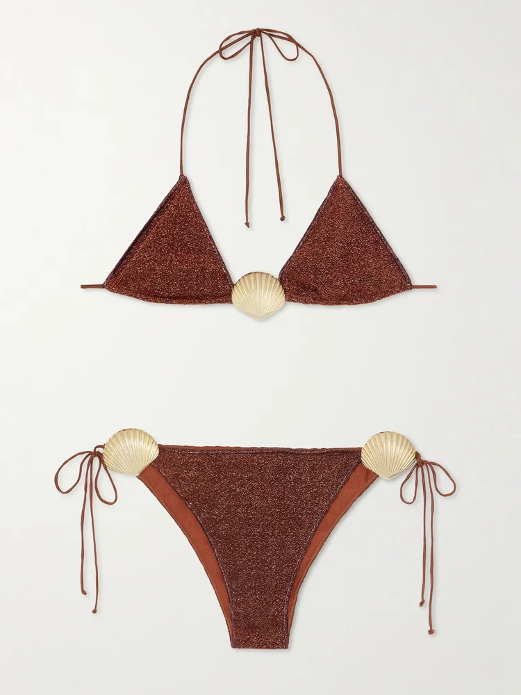 Lumiere embellished bikini set