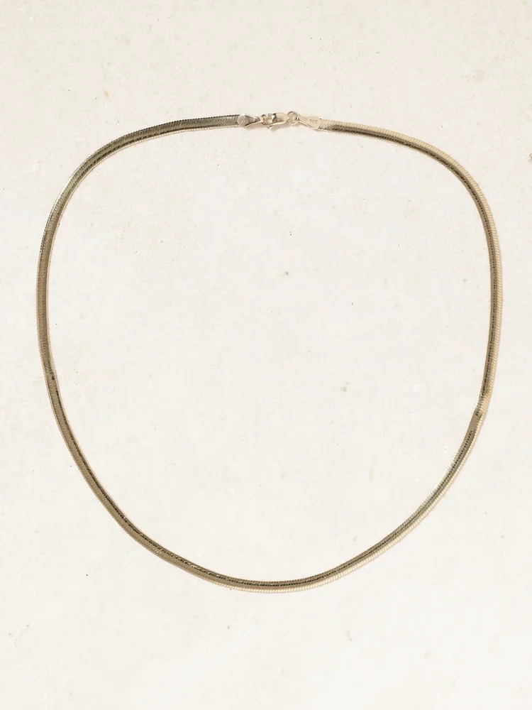 Reversible 14-karat yellow and white gold necklace