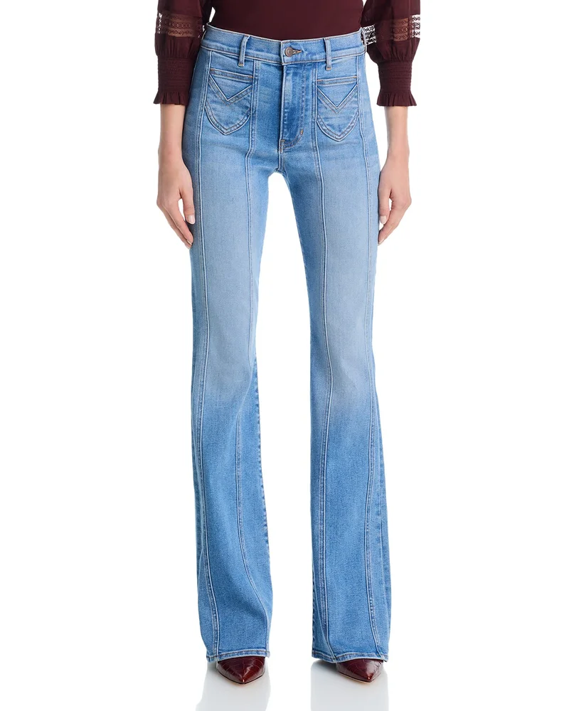 Beverly High Rise Skinny Flare Leg Jeans in Sneak Peek