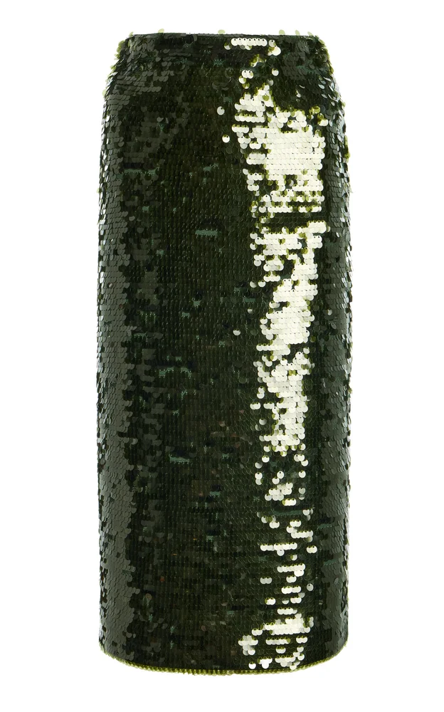 Sequined Midi Pencil Skirt