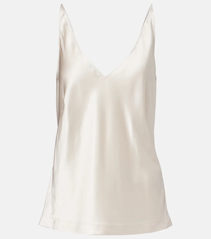 Sense Of Shine silk-blend satin top