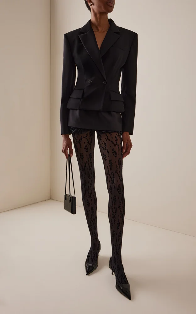 Magnolia Flocked Tights