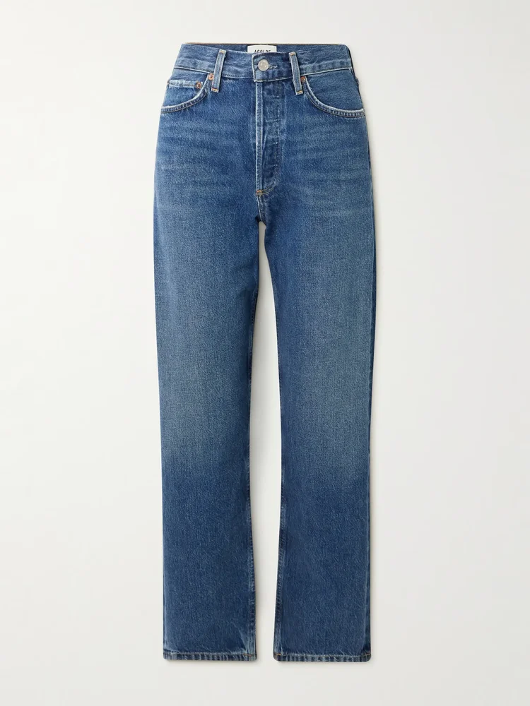 90's regenerative mid-rise straight-leg jeans