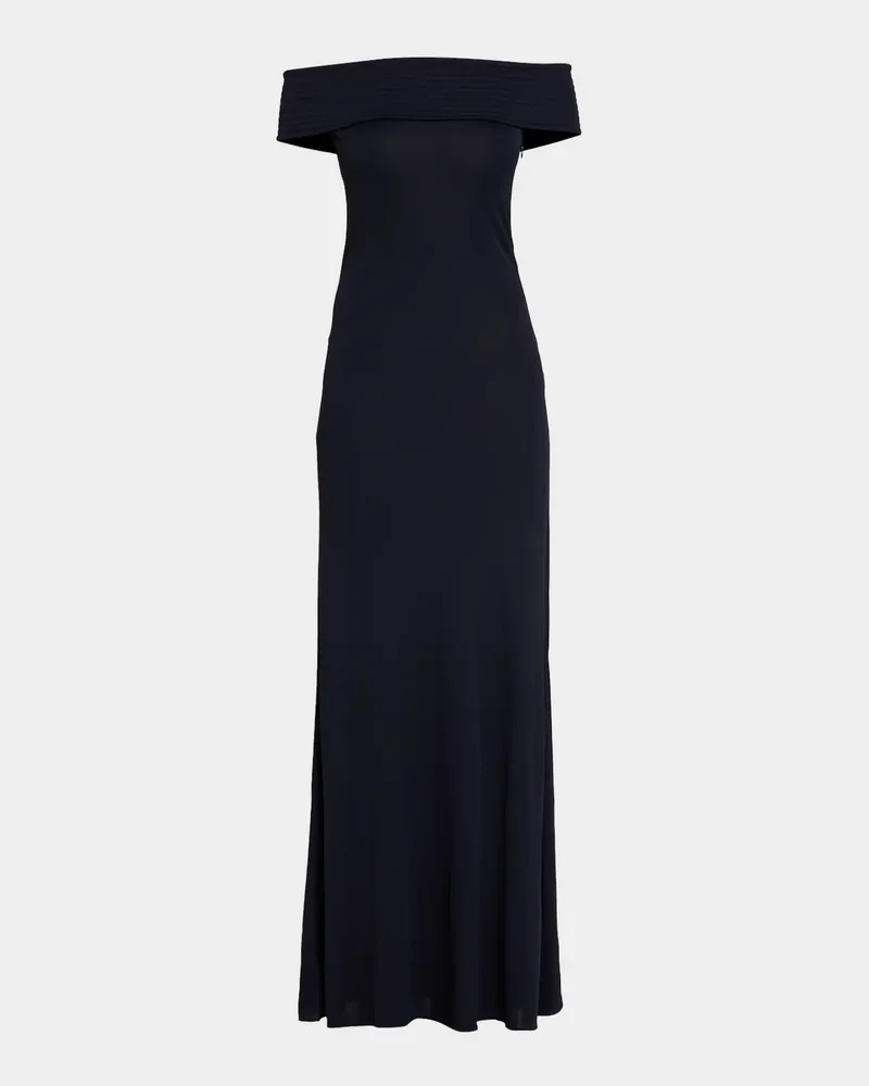 Off-The-Shoulder Jersey Bandeau Maxi Dress