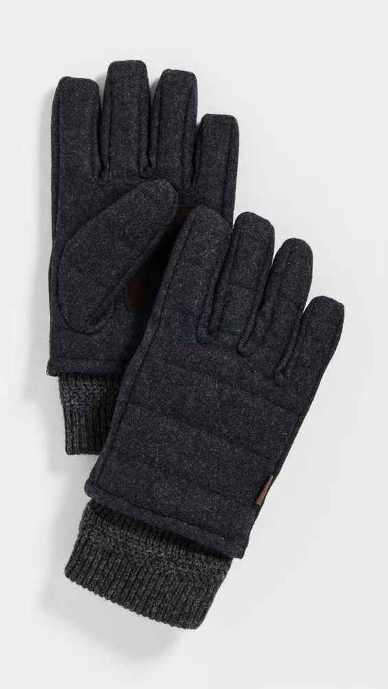Wool Channel Quilted Gloves