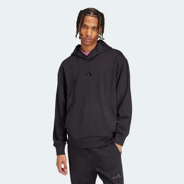 adidas ALL SZN Fleece Hoodie - Black | Free Shipping with adiClub