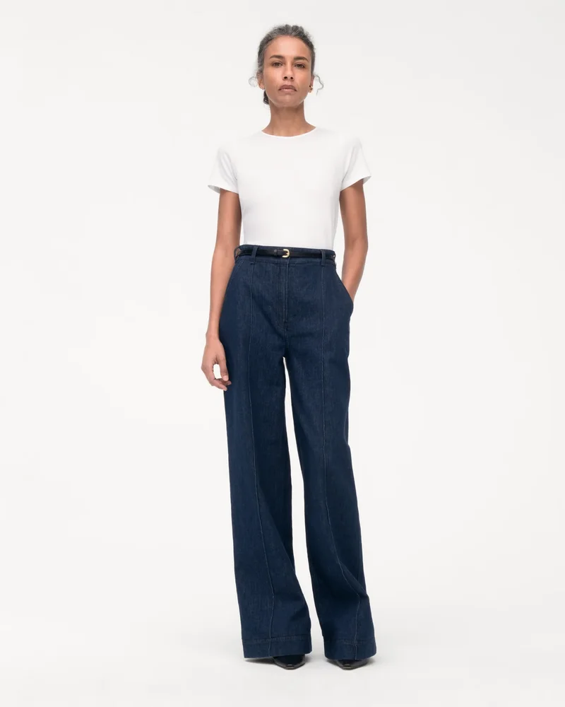 High Waisted Denim Trouser - Resale