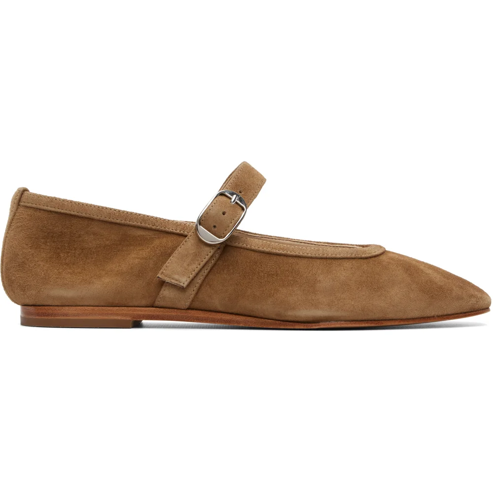 Taupe Ballet Mary Jane Flats