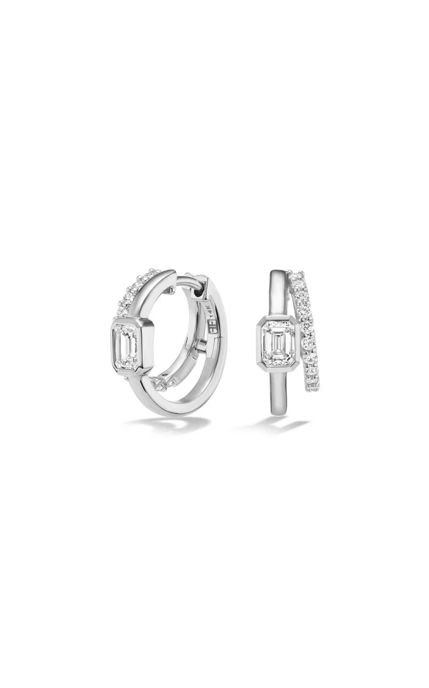 14K White Gold Diamond Earrings