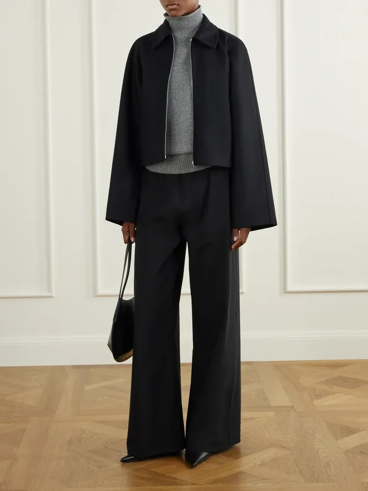 Virgin wool cropped jacket