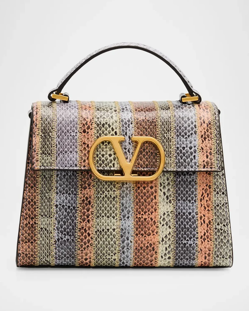 VSling Snakeskin Top-Handle Bag