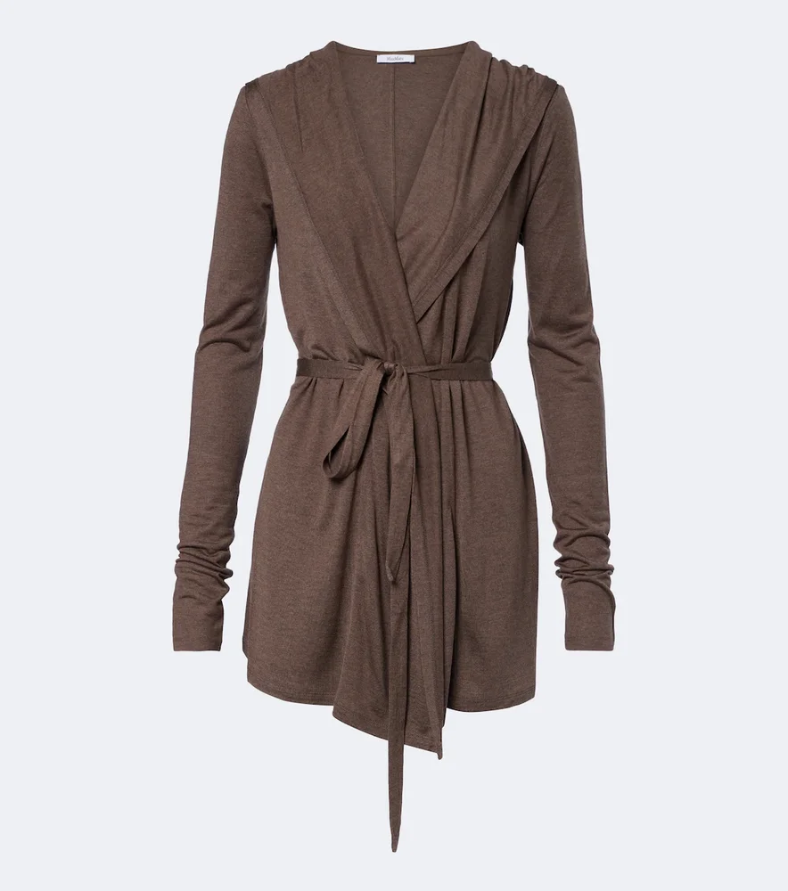 Jersey wrap cardigan