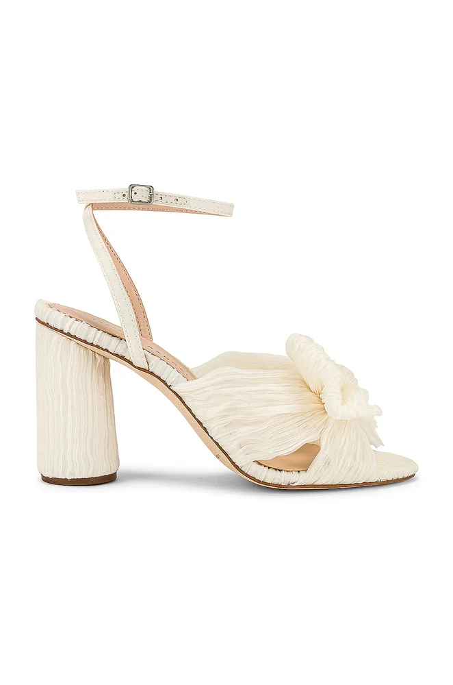 Camellia Pleated Bow Heel