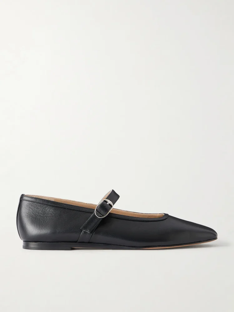 Leather Mary Jane ballet flats