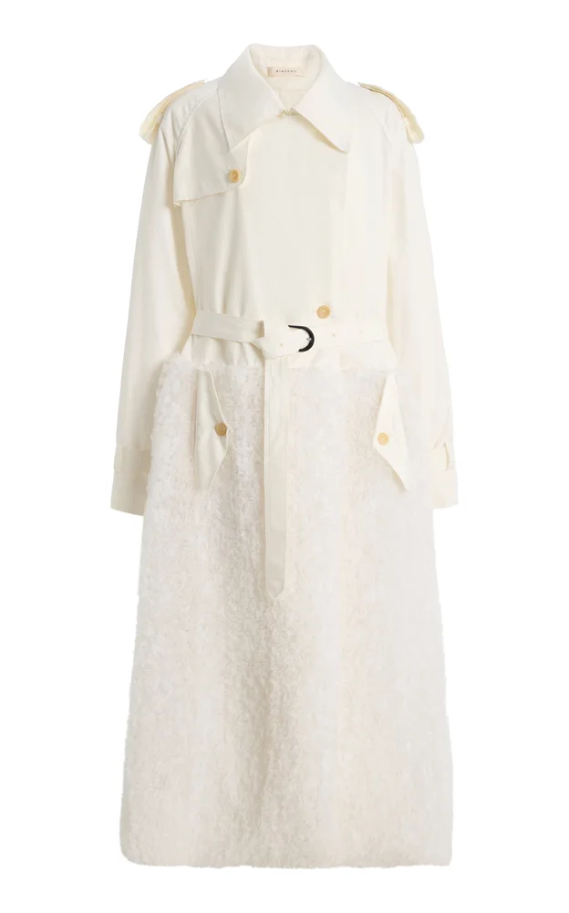 Anchor Fluffy Organza Trench Coat