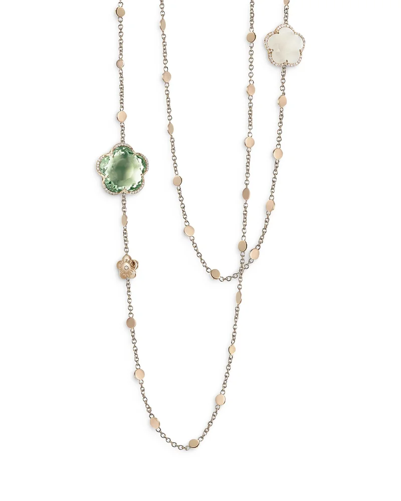 Prive Turquoise, Emerald and Diamond Pendant