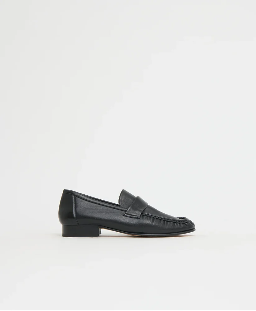 Ruched Loafer - Black