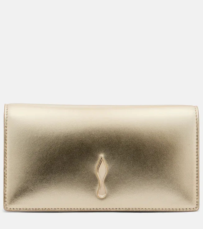 Bettina Small metallic leather clutch