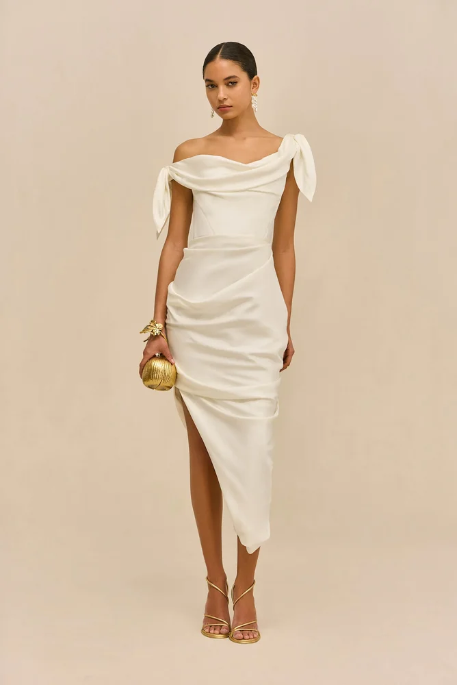ITHACA DRESS - OFF WHITE