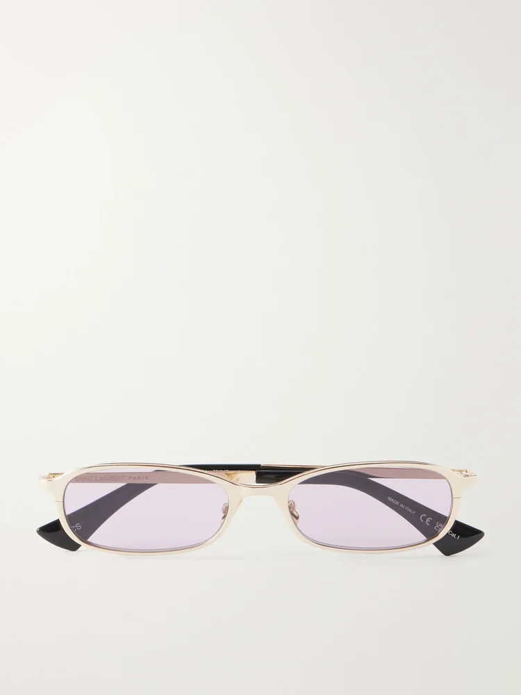 SL 934 MIA round-frame gold-tone sunglasses