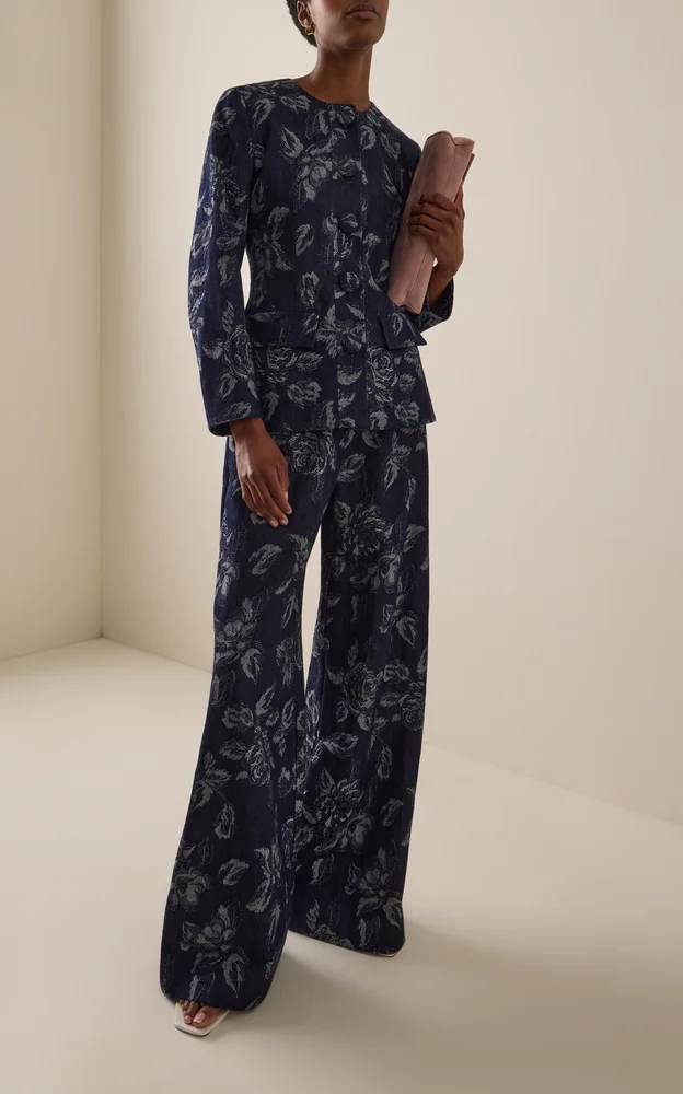 Ila Floral Denim Trousers