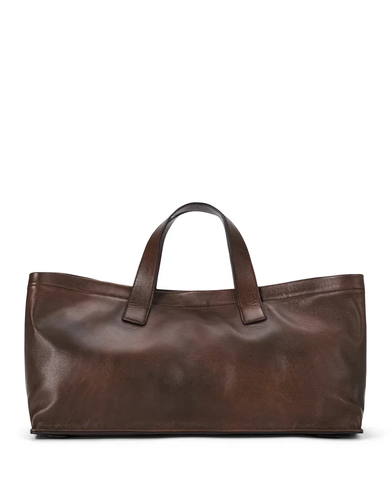 Port East/West Leather Tote