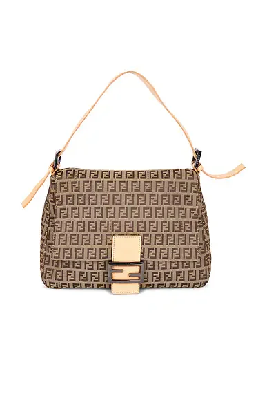 Fendi Zucchino Mama Baguette Shoulder Bag