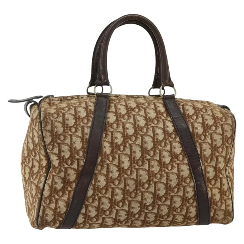 Pre-Owned Vintage Trotter Boston Bag Diorissimo Canvas Medium