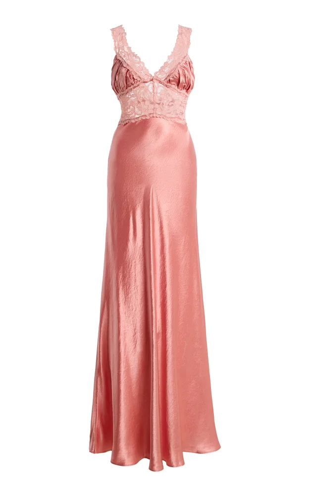 Exclusive Eveline Satin Maxi Dress