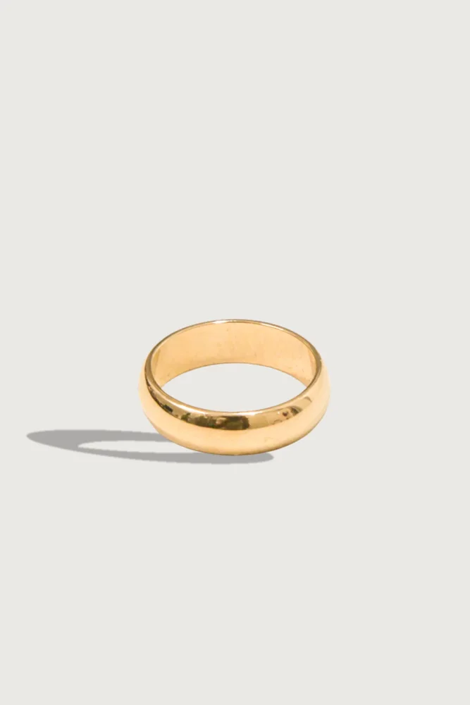 Solid Gold WIDE Layering Ring