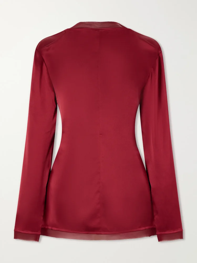 Beau knotted silk blouse