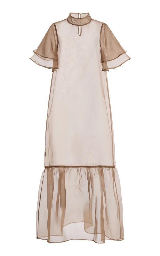 Exclusive Barre Silk Organza Maxi Dress