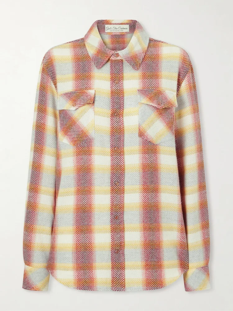 Rose Blume checked cashmere shirt