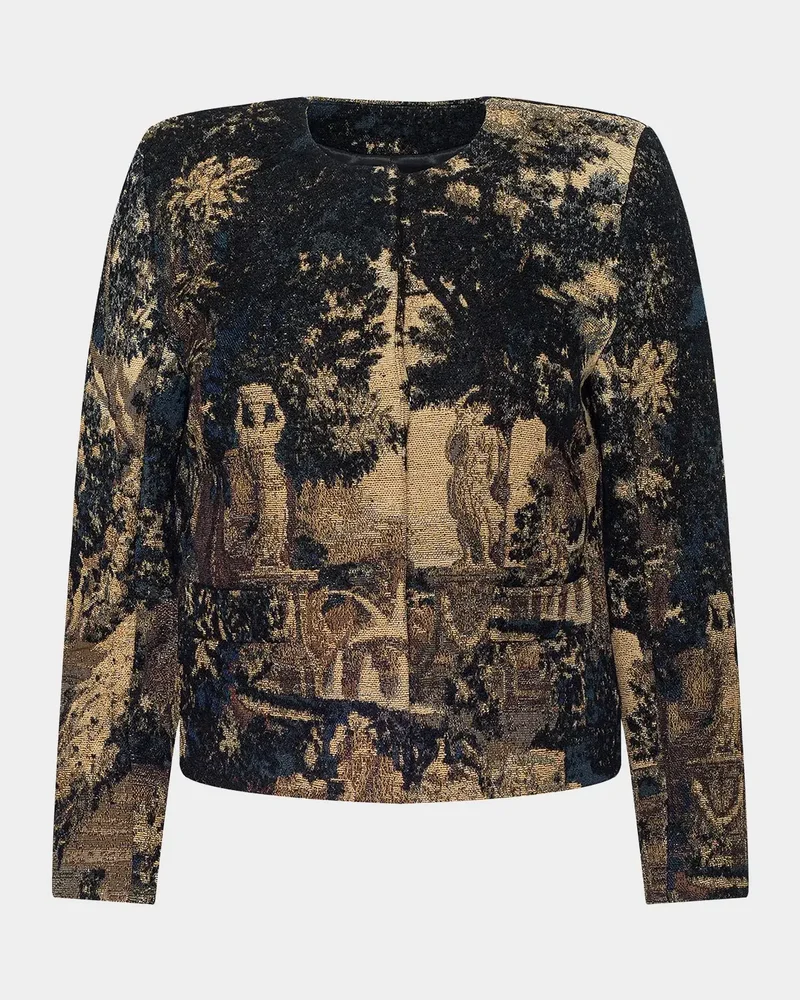 Lian Tapestry Collarless Jacket