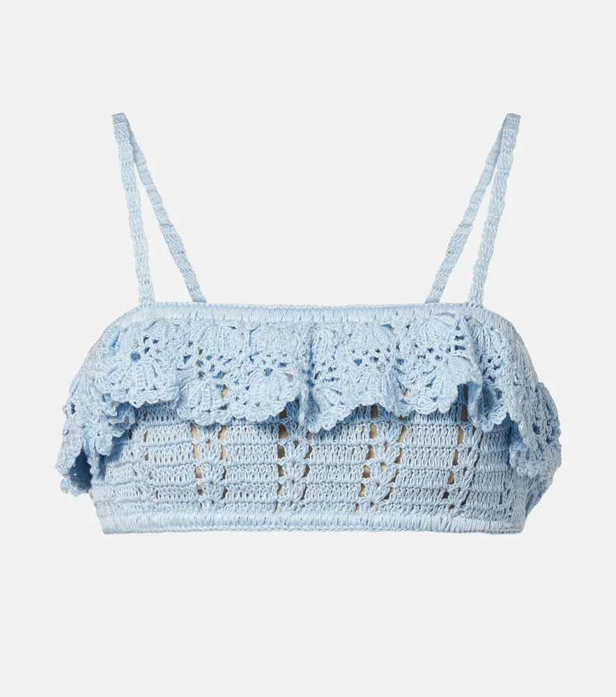 Crochet cotton bra top