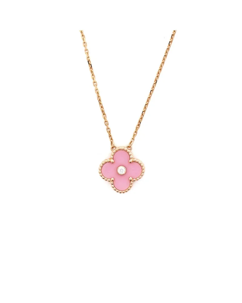 Pre-Owned Vintage Alhambra Pendant Necklace, Pink Sèvres Porcelain