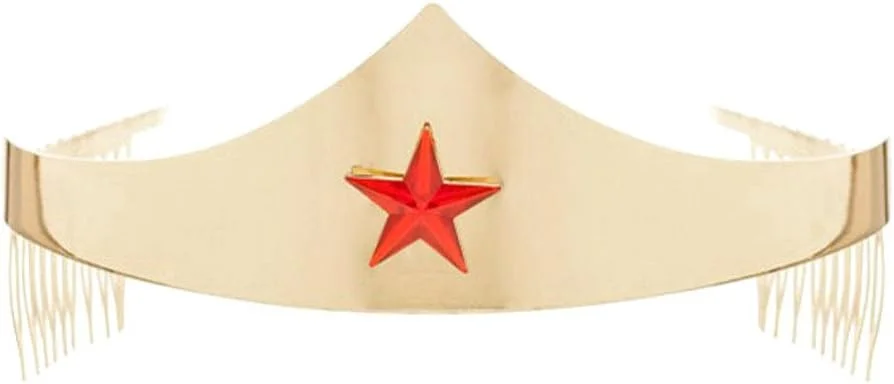 Wonder Woman Golden Tiara with Red Gem Star