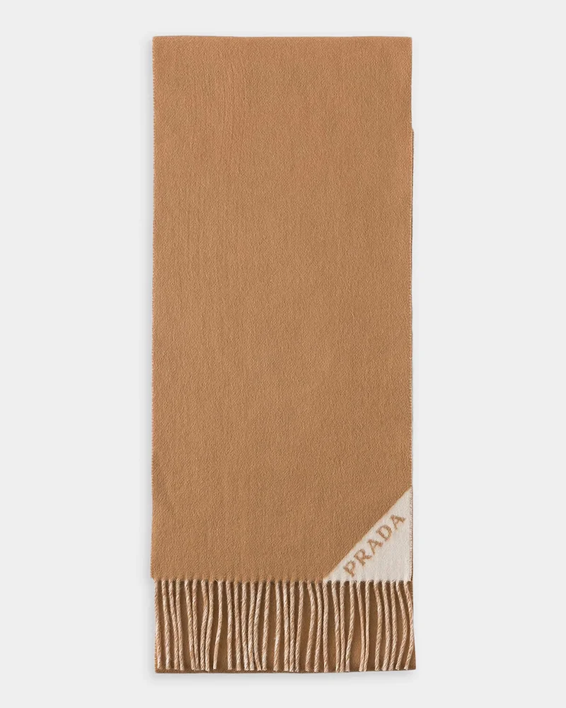 Double-Face Cashmere Fringe Scarf