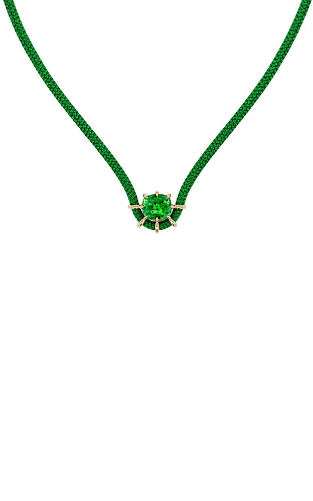14K Yellow Gold Chrome Tourmaline Louise Play Necklace (1.24ct)