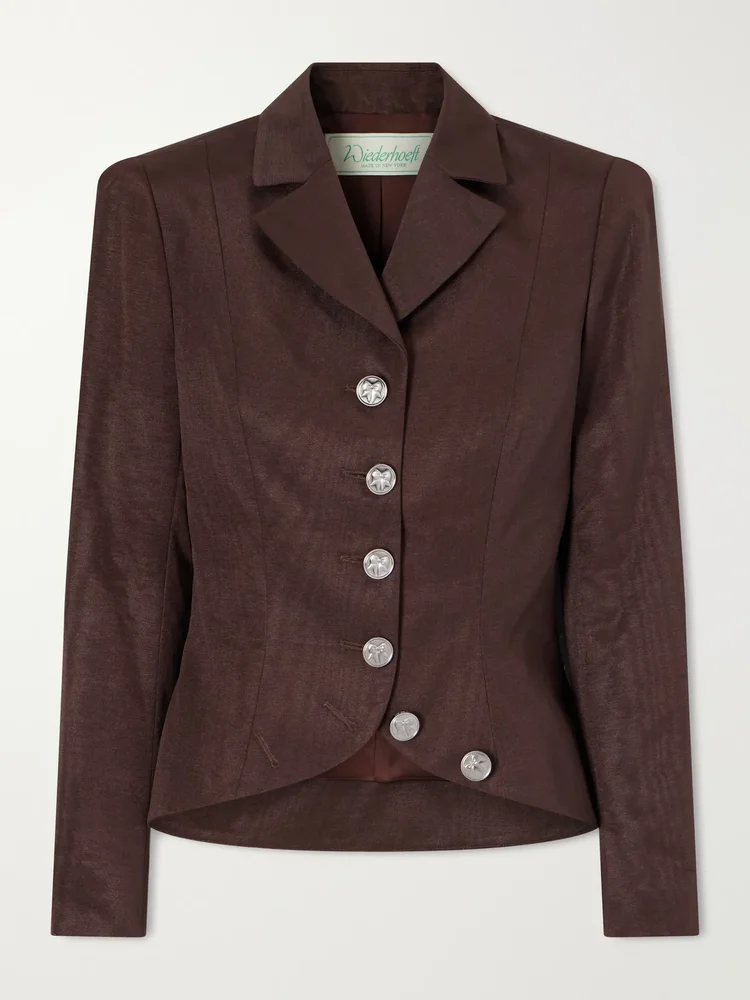 Twill embellished blazer
