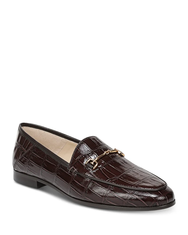 Loraine Croc Leather Loafers