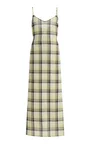 Evelyn Plaid Gauze Midi Dress
