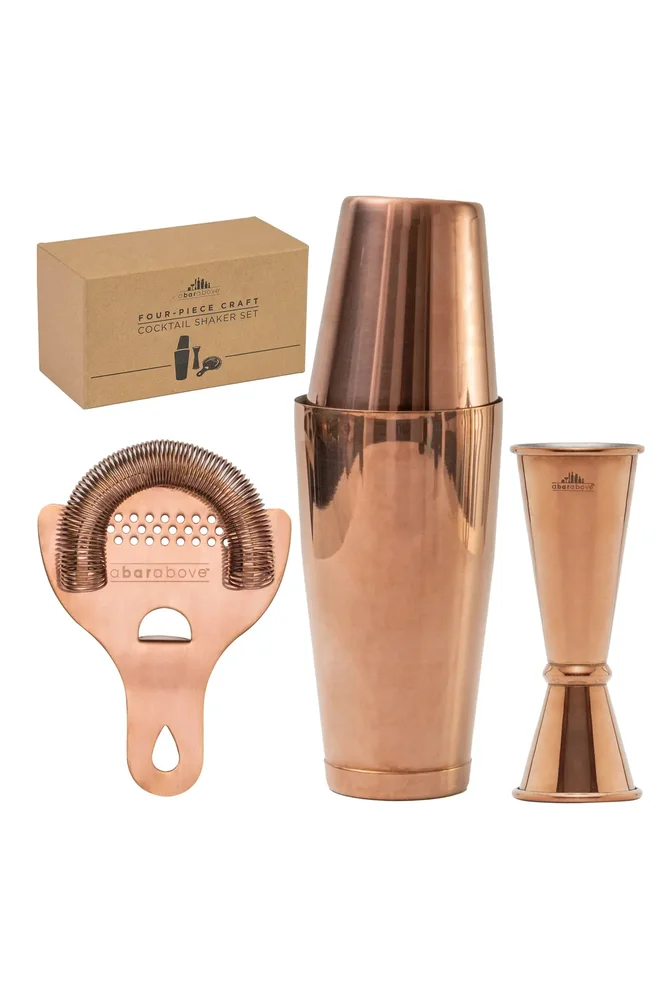 4-Piece Craft Bar Set, Antique Copper