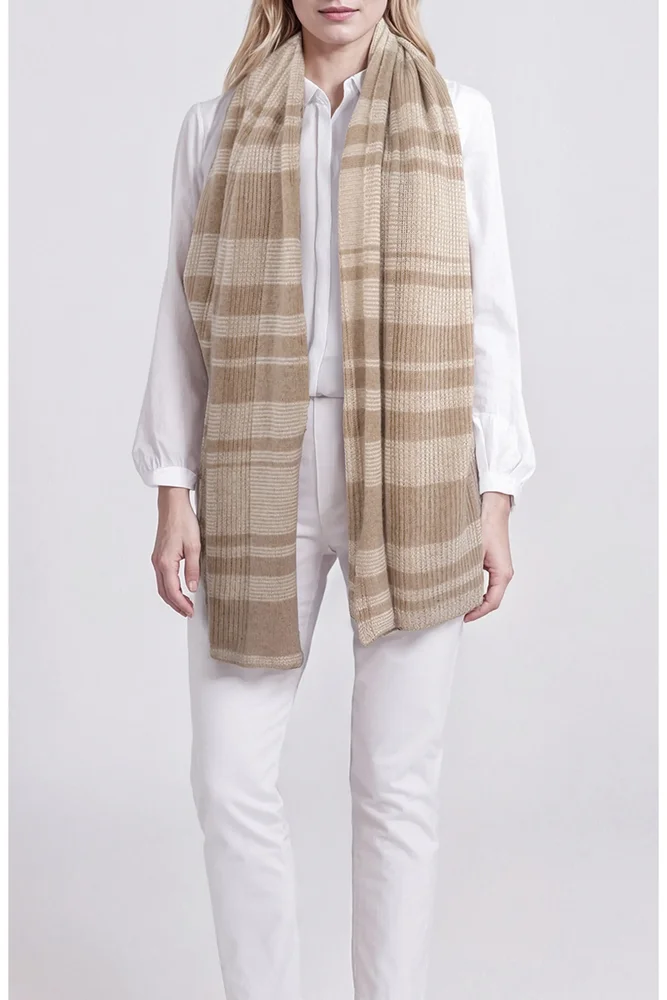 Lightweight Cashmere Striped Wrap