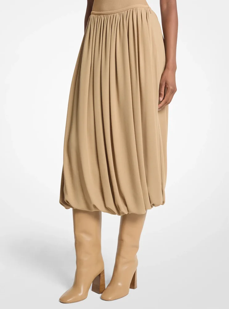 Tissue Wool Crepe Bubble Skirt