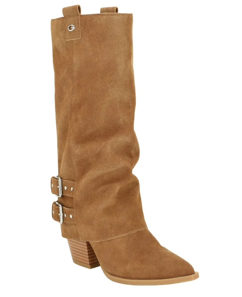 Nianna Western Mid Calf Fold Over Boot