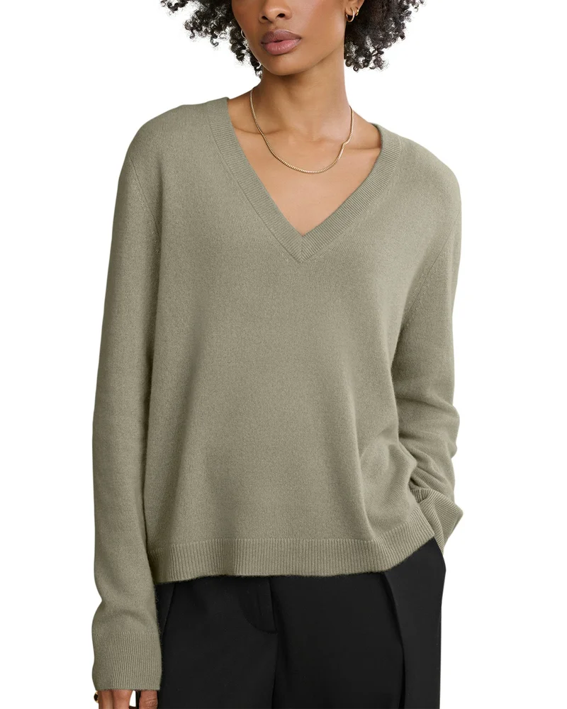 Flynn Cashmere V Neck Sweater