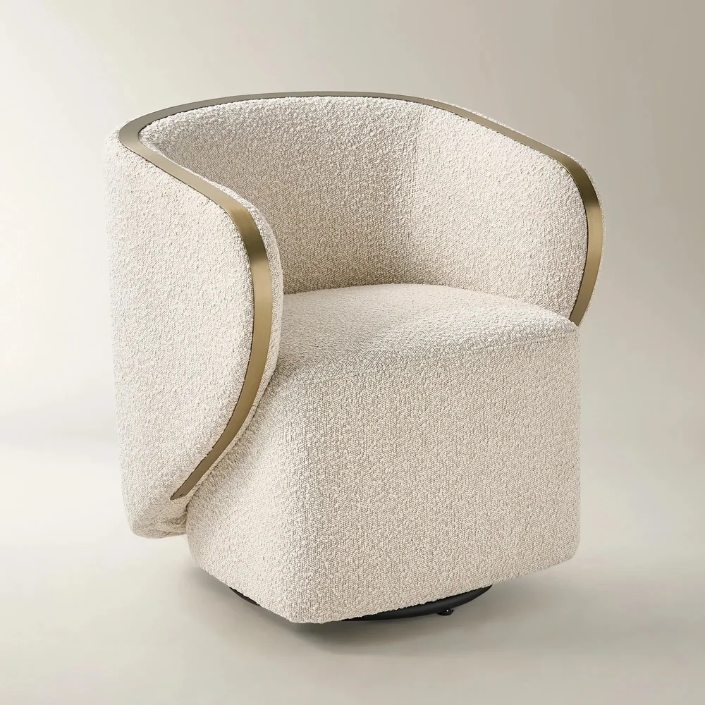 Nova Boucle Swivel Dining Chair