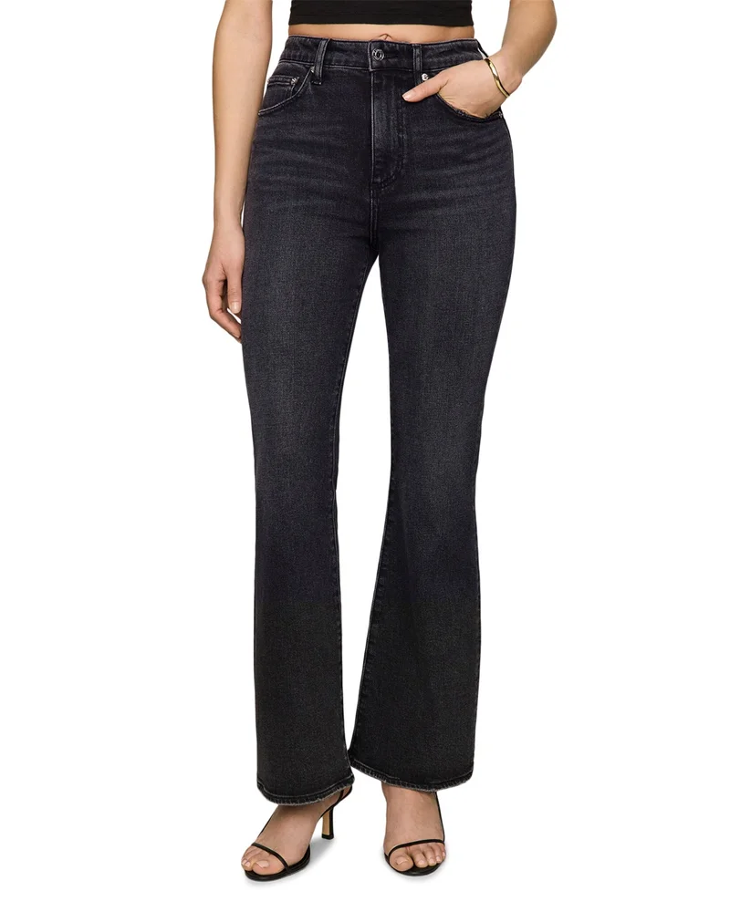 The Studio Modern Cotton Stretch Bootcut Jeans in After Dark
